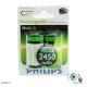 Akumulatorki R6 Philips R14MN + 2xAA  2450mAh 2pack