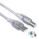 Kabel USB Esperanza EB126  A-B M/M 1,8m bezbarwny