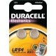 Bateria alkal. Ag10 [LR54, 189, L1130) Duracel