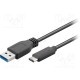 Kabel USB - USB-C ( Typ C ) 3.1 / USB 3.0 czarny