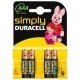 Bateria LR03 Duracell Simply 4pack